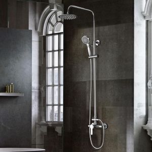 Imex - columna ducha monomando con grifo cromado serie roma