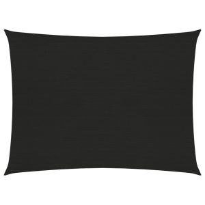vidaXL toldo de vela hdpe negro 160 g/m² 5x6 m