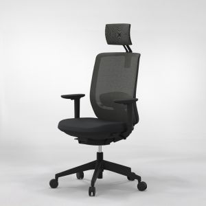 Actiu trim silla de oficina carbon black - con cabezal, 2d