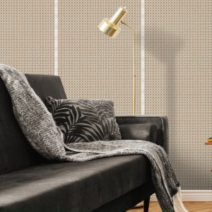 Papel pintado texturizado etnico tnt panel rattan borneo ocre