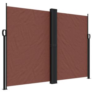 vidaXL toldo lateral retráctil marrón 180x1000 cm