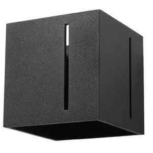 Lámpara de pared pixar 1 negro aluminio 10x10x12cm