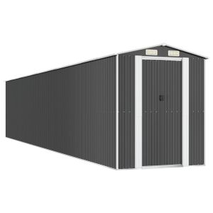 vidaXL cobertizo de jardín acero galvanizado antracita 192x1021x223 cm