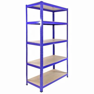 Estantería industrial t-rax de acero sin tornillos azul 90cm de ancho