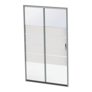 Ondee - mampara shiva, mampara corredera 140x190cm  - vidrio templado