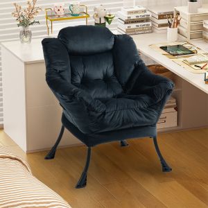Sillón relax metal negro para salón dormitorio balcón y terraza
