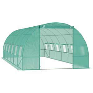 Invernadero de jardín acero, pe color verde 800x300x200 cm outsunny