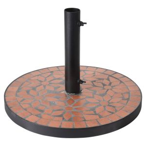 Progarden base de sombrilla mosaico diseño terra negro y naranja