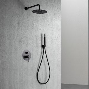 Imex - columna ducha empotrada con grifo black gun serie line