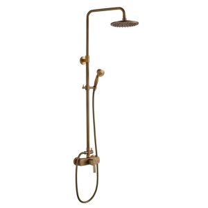 Columna de ducha - auralum - retro - bronce viejo - 2 funciones - ducha de