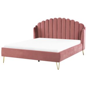 Cama terciopelo ambillou 180 x 200 cm rosa