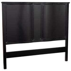 Cabezal de cama de madera negro 150x6x130h cm