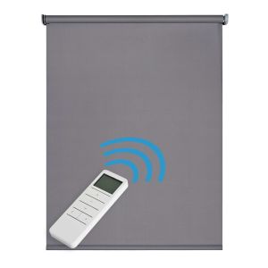 Estores enrollables motorizados blackout premium gris oscuro 120 x 250cm