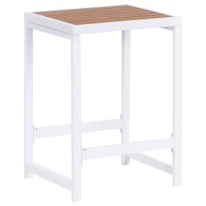 Silla de bar de jardín avetrana metal marrón/blanco