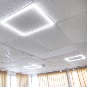 2x marco luminoso LED 60x60cm 48w 4800 lm luz blanca 6000k, falso techo