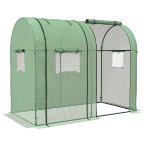 Invernadero de jardín acero, pe color verde 185x94x150 cm outsunny
