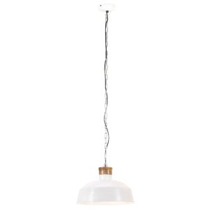 vidaXL lámpara colgante industrial 42 cm blanca E27