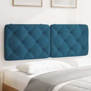 Cabecero de cama acolchado terciopelo azul 140 cm eso3496