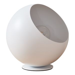 Lámpara de mesa lukkodso pantalla esférica 1xE27 metal 20xø20cm - blanco