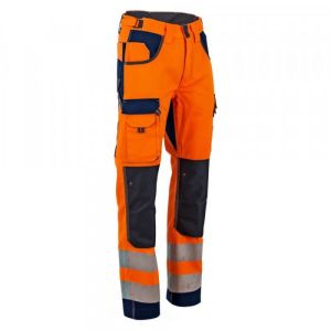 Pantalón auténtico de alta visibilidad - polarización - naranja fluo 52