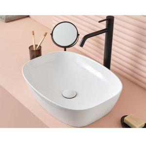 Lavabo sobre encimera rectangular cerámica balta  50.5 x 38.5 cm