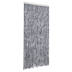 vidaXL cortina antimoscas chenilla plateado 100x200 cm