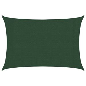 vidaXL toldo de vela verde oscuro hdpe 160 g/m² 3x4,5 m