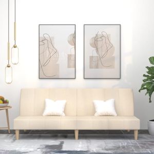 Sofá cama de 2 plazas tela color crema d145778