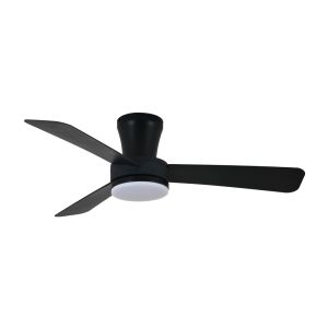 Cristalrecord ventilador LED de techo benda, 3 aspas negro, 28w 2800lm
