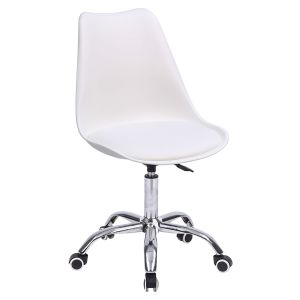 Silla de oficina blanca regulable en altura anne