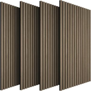 4 paneles de pared aspecto de madera 120x60x2,1 cm, roble oscuro