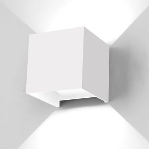 Aplique de pared interior y exterior 12 w blanco