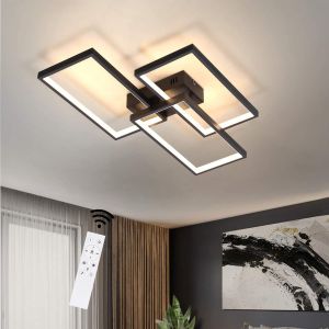 Nettlife lámpara de techo LED 63w regulable con mando a distancia diseño