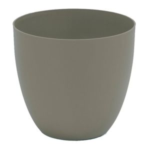 Maceta de inyección modelo cuenco ø22cm color taupe