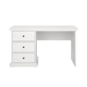 Escritorio de 3 cajones blanca l130 cm - sofia