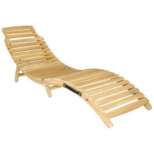 Tumbona plegable de acacia komodo