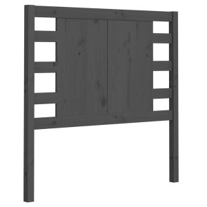 vidaXL cabecero madera maciza de pino gris 81x4x100 cm