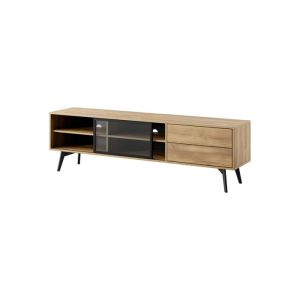 Mueble tv contemporáneo - roble barroco dorado - 2 cajones 180x54x39 cm