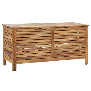 Arcón riviera 130 cm 48 cm madera de acacia marrón claro