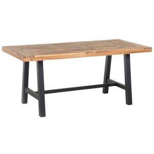 Mesa de jardín scania 170 cm 80 cm madera de acacia negro