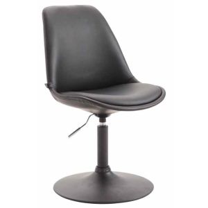 Silla de comedor acolchada - piel sintética negra