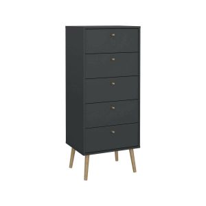 Cajonera yaounde, apertura deslizante, madera gris