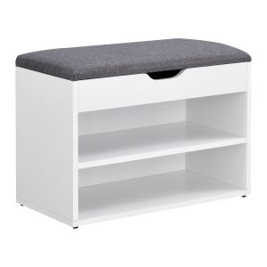 Banco de zapato gentofte 46 x 60 x 30 cm para 4 pares aglomerado blanco