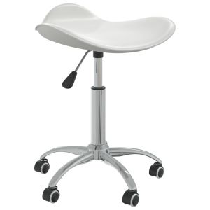 Silla de oficina de cuero sintético blanco es8875