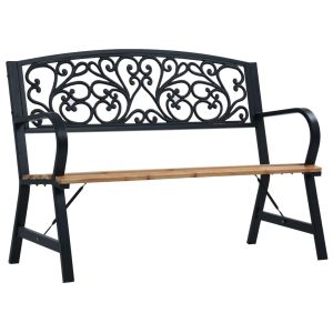 vidaXL banco de jardín de madera 120 cm
