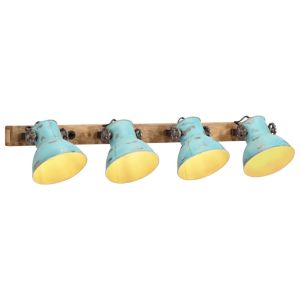 vidaXL lámpara de pared azul desgastado 25 w E27 90x25 cm