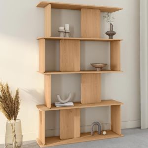 Estantería asimétrica de madera de 4 niveles - 110 cm