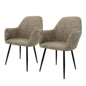 2x sillas de comedor verde oliva tapizado con respaldo y apoyabrazos