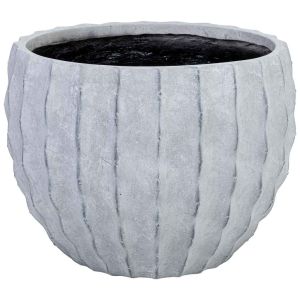 Macetero de fibra de vidrio blanco 50x50x37.5cm