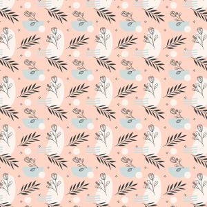 Papel pintado floral boho en rosa 60cm por 250cm